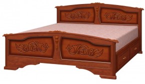 ЕЛЕНА Кровать из массива 1400 с 2-мя ящиками  в Тюмени - tumen.ok-mebel.com | фото 3
