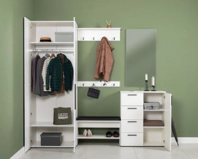 ЭЙР прихожая (модульная) Белый Шагрень в Тюмени - tumen.ok-mebel.com | фото 2