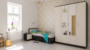 Фиеста Кровать 0900, цвет венге/дуб лоредо, ШхГхВ 93,5х203,5х80 см., сп.м. 900х2000 мм., без матраса, основание есть в Тюмени - tumen.ok-mebel.com | фото 5