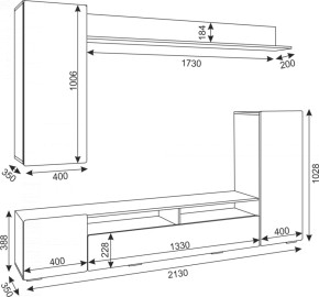 Гостиная Альфа (Белый/Белый глянец) в Тюмени - tumen.ok-mebel.com | фото 4