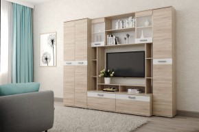 Гостиная Белла (Дуб Сонома/Белый глянец) в Тюмени - tumen.ok-mebel.com | фото