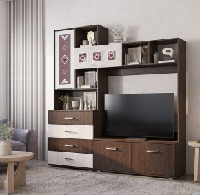 Гостиная Белла (модульная) венге/ясень белый в Тюмени - tumen.ok-mebel.com | фото 16