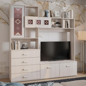 Гостиная Белла центральная секция (ясень белый) в Тюмени - tumen.ok-mebel.com | фото 3