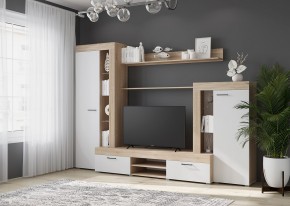 Гостиная Дельта (Сонома/Белый) в Тюмени - tumen.ok-mebel.com | фото 3