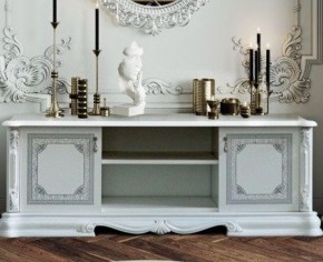 Гостиная Грация (комплект) белый/серебро в Тюмени - tumen.ok-mebel.com | фото 2