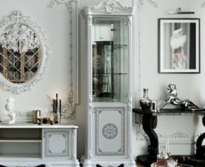 Гостиная Грация (комплект) белый/серебро в Тюмени - tumen.ok-mebel.com | фото 3