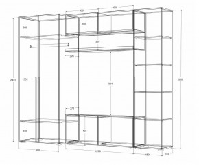 Гостиная Норден (Дуб Крафт белый) в Тюмени - tumen.ok-mebel.com | фото 4