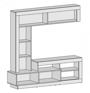 Гостиная Омаха (дуб серый/белый бриллиант) в Тюмени - tumen.ok-mebel.com | фото 3