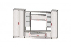 Гостиная ПРАГА-1 Анкор белый в Тюмени - tumen.ok-mebel.com | фото 2