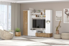 Гостиная Юна (Белый текстурный/Дуб крафт золотой) в Тюмени - tumen.ok-mebel.com | фото 3