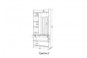 ГРЕТТА Прихожая (дуб сонома/ясень черный) в Тюмени - tumen.ok-mebel.com | фото 5