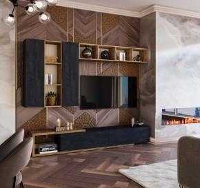ХЛОЯ Гостиная (Дуб Вотан/Обсидиан) модульная в Тюмени - tumen.ok-mebel.com | фото 11
