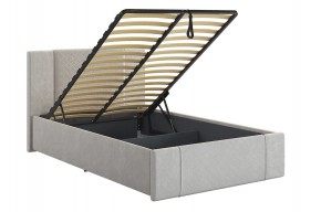 ХЛОЯ Кровать 1200 с ПМ (галька велюр) в Тюмени - tumen.ok-mebel.com | фото