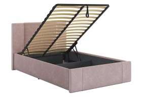 ХЛОЯ Кровать 1200 с ПМ (нежно-розовый велюр) в Тюмени - tumen.ok-mebel.com | фото