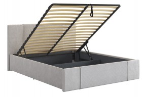ХЛОЯ Кровать 1600 с ПМ (галька велюр) в Тюмени - tumen.ok-mebel.com | фото