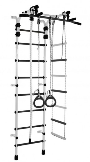 ДСК Орленок цв.белый-черный: турник, кольца, канат, веревочная лестница в Тюмени - tumen.ok-mebel.com | фото