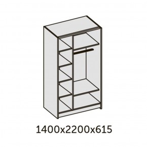 ИННЭС-5 Шкаф-купе 2-х дв. 1400 (2дв. Ф1 - бодега белая) в Тюмени - tumen.ok-mebel.com | фото 2