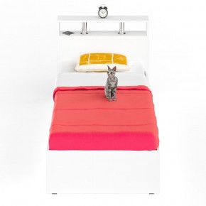 Камелия Кровать 0900, цвет белый, ШхГхВ 93,5х217х78,2 см., сп.м. 900х2000 мм., без матраса, основание есть в Тюмени - tumen.ok-mebel.com | фото 2