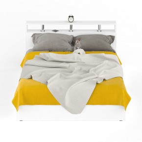 Камелия Кровать 1600, цвет белый, ШхГхВ 163,5х217х78,2 см., сп.м. 1600х2000 мм., без матраса, основание есть в Тюмени - tumen.ok-mebel.com | фото