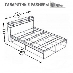 Камелия Кровать 1600, цвет белый, ШхГхВ 163,5х217х78,2 см., сп.м. 1600х2000 мм., без матраса, основание есть в Тюмени - tumen.ok-mebel.com | фото 3