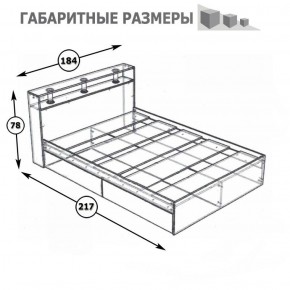 Камелия Кровать 1800, цвет белый, ШхГхВ 183,5х217х78,2 см., сп.м. 1800х2000 мм., без матраса, основание есть в Тюмени - tumen.ok-mebel.com | фото 4