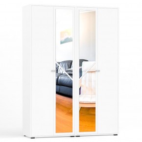 Камелия Шкаф 4-х створчатый, цвет белый, ШхГхВ 160х48х220 см., универсальная сборка, можно использовать как два отдельных шкафа в Тюмени - tumen.ok-mebel.com | фото 1