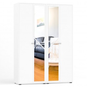 Камелия Шкаф 4-х створчатый, цвет белый, ШхГхВ 160х48х220 см., универсальная сборка, можно использовать как два отдельных шкафа в Тюмени - tumen.ok-mebel.com | фото 2