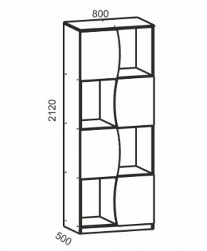 Киви №9 Стеллаж (ЛДСП молочный дуб/лайм) в Тюмени - tumen.ok-mebel.com | фото 2