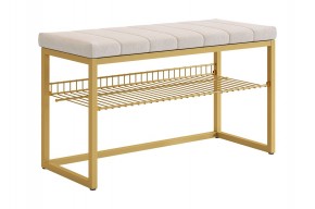 КЛАССНАЯ 2 Обувница (золото/крем (велюр)) в Тюмени - tumen.ok-mebel.com | фото