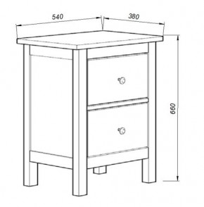 Комод 02 Кантри белый с двумя ящиками в Тюмени - tumen.ok-mebel.com | фото 3