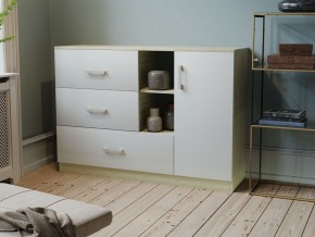 Комод К-3.1 (Дуб сонома/Белый жемчуг) в Тюмени - tumen.ok-mebel.com | фото 2