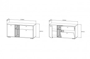 ЛАНС Комод К101 (дуб бунратти/белый) в Тюмени - tumen.ok-mebel.com | фото 2