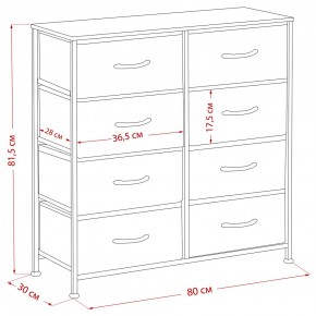 Комод Leset Линкс 8 ящ. (к/з), Каркас Белый, ящики Белые в Тюмени - tumen.ok-mebel.com | фото 8