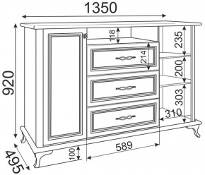 Комод М03 Скарлетт (бодега светлая) в Тюмени - tumen.ok-mebel.com | фото 2