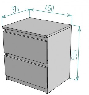 Комод Malta light K127 (тумба прикроватная) в Тюмени - tumen.ok-mebel.com | фото 2