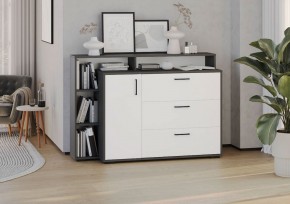 Комод с дверкой и тремя ящиками (графит/белый) в Тюмени - tumen.ok-mebel.com | фото 3