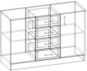 СОФИЯ Комод К1000 2Д (венге/дуб белфорт) в Тюмени - tumen.ok-mebel.com | фото 3