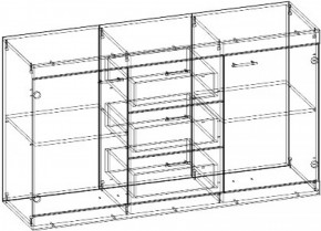 СОНАТА КС-1500 Комод (Дуб сонома/Белый глянец) в Тюмени - tumen.ok-mebel.com | фото 2