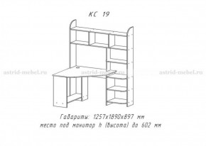 Компьютерный стол №19 (Анкор темный) в Тюмени - tumen.ok-mebel.com | фото 3