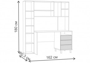 Компьютерный стол Комфорт 12.95 N дуб сонома /  темно-серый в Тюмени - tumen.ok-mebel.com | фото