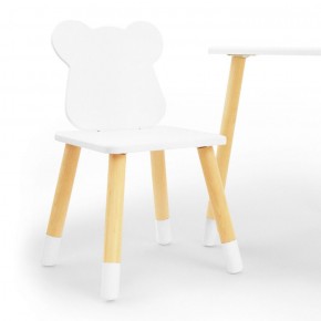 Комплект детской мебели стол и два стула Мишутка (Белый/Белый/Береза) в Тюмени - tumen.ok-mebel.com | фото