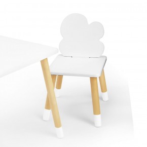 Комплект детской мебели стол и два стула Облачко (Белый/Белый/Береза) в Тюмени - tumen.ok-mebel.com | фото