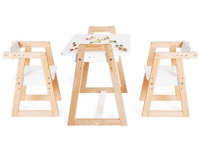 Комплект детской мебели стол и  два стула Я САМ "Лофт-Дуо" (Белый) в Тюмени - tumen.ok-mebel.com | фото