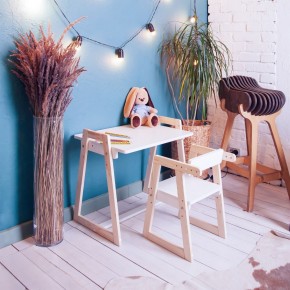 Комплект детской мебели стол и  два стула Я САМ "Лофт-Дуо" (Белый) в Тюмени - tumen.ok-mebel.com | фото 10