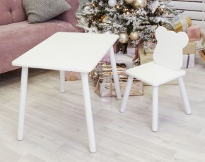 Комплект детской мебели стол и стул Мишутка (Белый/Белый/Белый) в Тюмени - tumen.ok-mebel.com | фото 1