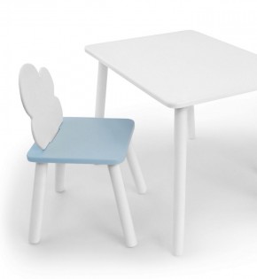 Комплект детской мебели стол и стул Облачко (Белый/Голубой/Белый) в Тюмени - tumen.ok-mebel.com | фото