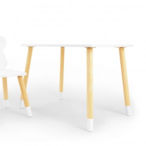 Комплект детской мебели стол и стул Звездочка (Белый/Белый/Береза) в Тюмени - tumen.ok-mebel.com | фото