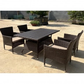 Комплект мебели из иск. ротанга AM-196B/T196 Brown 4Pcs (4+1) в Тюмени - tumen.ok-mebel.com | фото 3