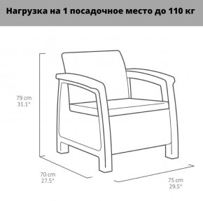 Комплект мебели Корфу Рест (Corfu Rest - without table) коричневый в Тюмени - tumen.ok-mebel.com | фото 3