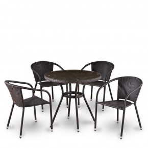 Комплект плетеной мебели T282ANT/Y137C-W53 Brown (4+1) в Тюмени - tumen.ok-mebel.com | фото 1